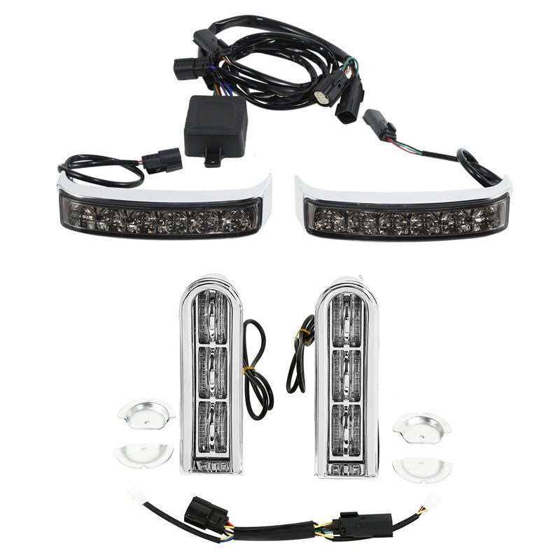 Saddlebag LED Insert Light Running Brake Turn Light Fit For Harley Touring 14-24
