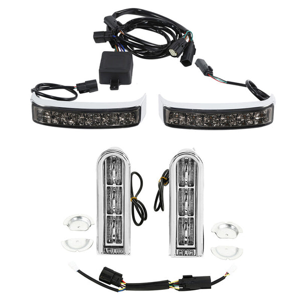 Saddlebag LED Insert Light Running Brake Turn Light Fit For Harley Touring 14-24