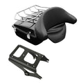 Black Chopped Trunk Backrest W/ Mount Rack Fit For Harley Touring 09-13