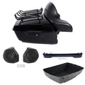 Black King Trunk Pad Rack Light Speakers Fit For Harley Touring Road Glide 14-26