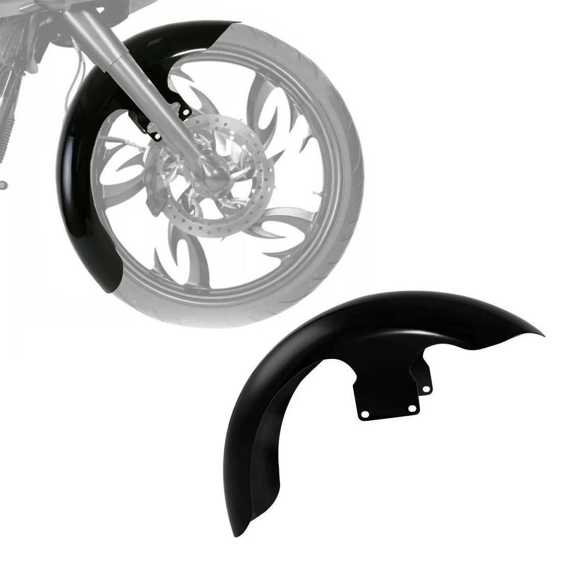 21" Wrap Front Fender Fit For Harley Street Glide Road King Custom Baggers 97-13