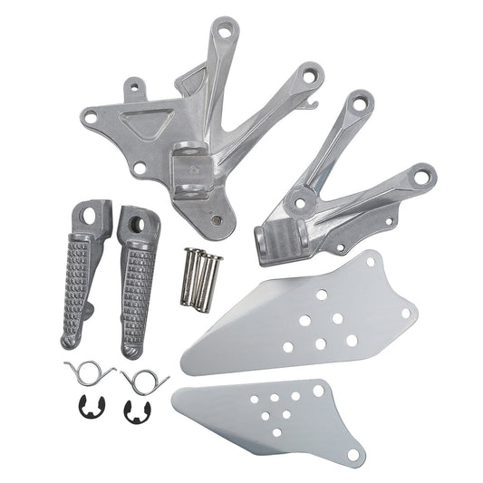Front Rider Driver Footrest Footpegs Bracket Fit For Kawasaki ZX10R 2006-2010 09