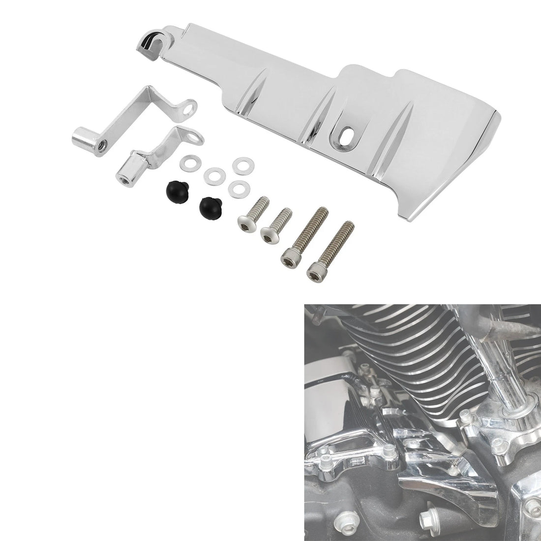 Rear Cylinder Base Cover Fit For Harley Touring Street Glide Flhx 09-16 Chrome