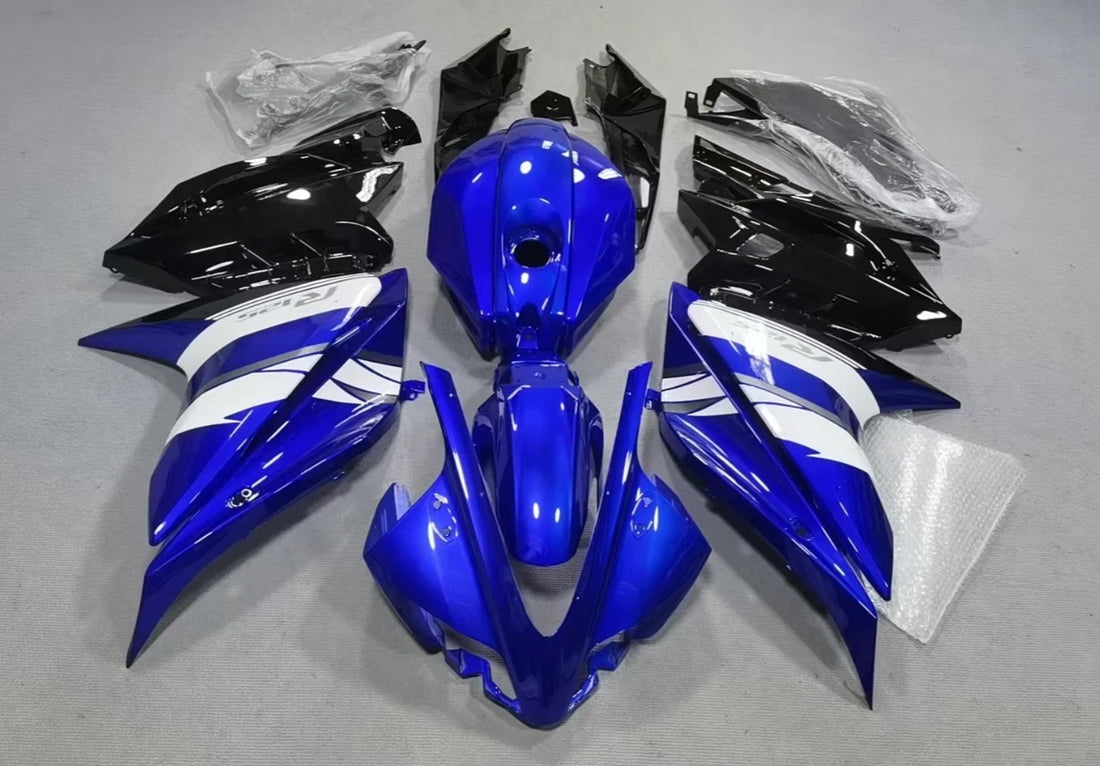 Glossy Blue Black Fairing Kit w/Bolts For Yamaha Yzf R125 2008-2013, 2014-2018