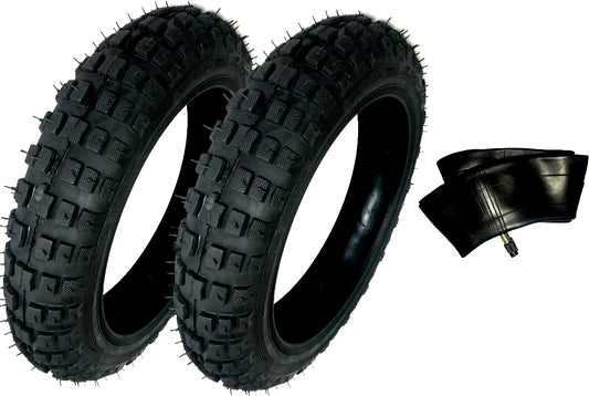 2) HD Tires And 1) Tube 2.50-10 2.50X10 Straight Yamaha Peewee Yzinger 10" 50CC