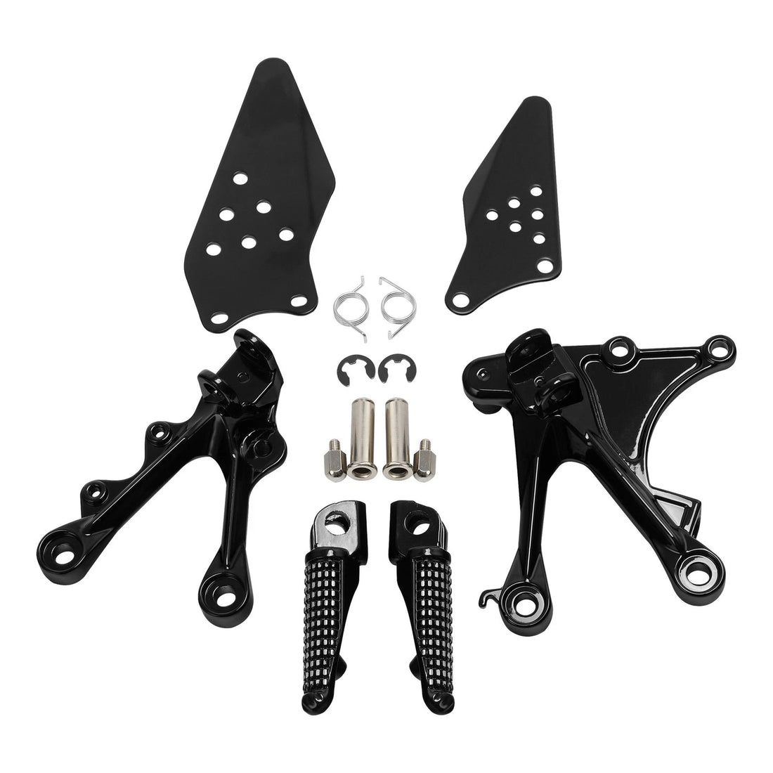 Front Rider Driver Footpegs Pegs Bracket Fit For Kawasaki Ninja ZX6R 2005-2008