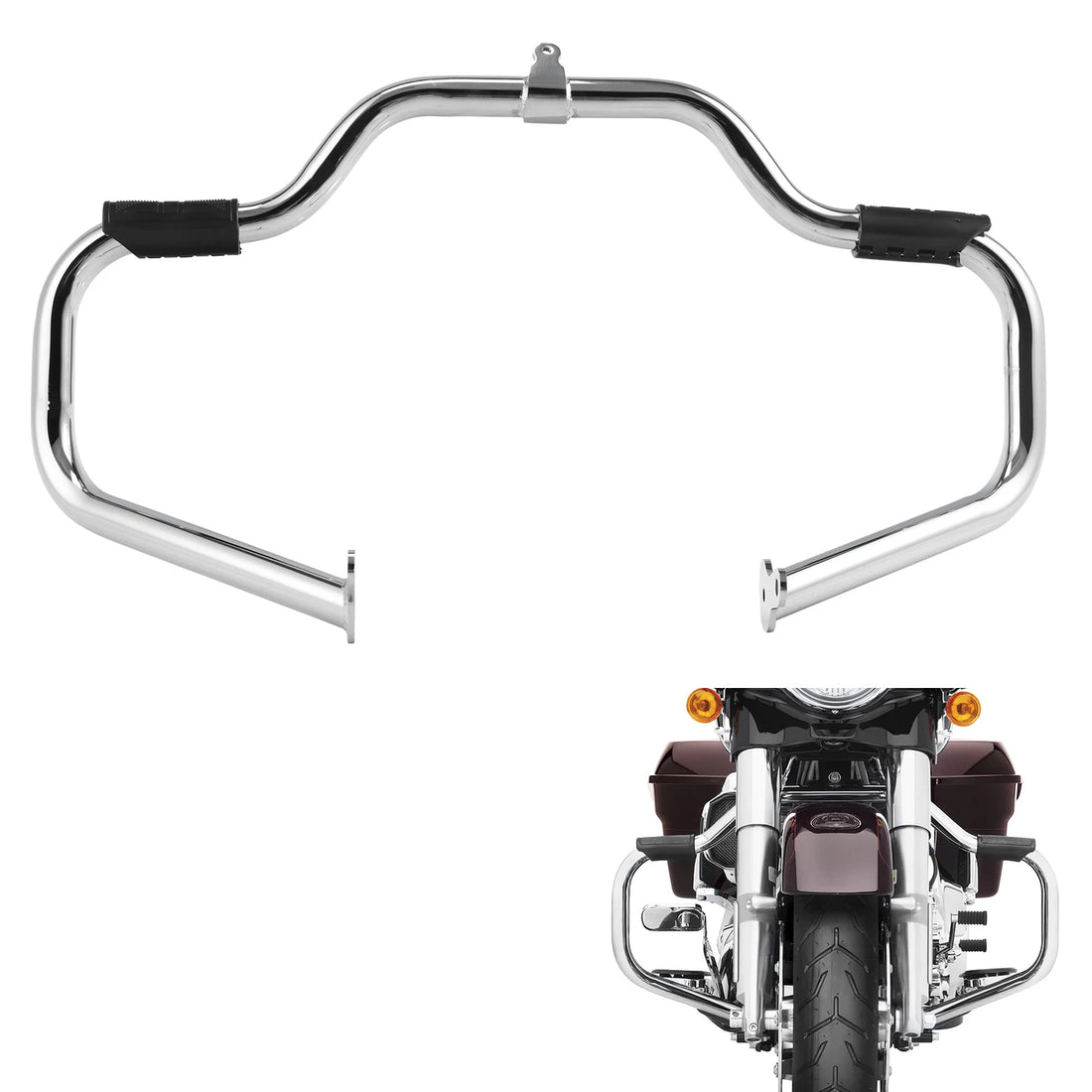 1 1/4" Mustache Engine Guard Crash Bar Fit For Harley Road Electra Glide 09-23