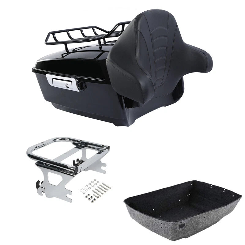 King Trunk Backrest Rack Mount Fit For Harley Touring Road King 1997-2008
