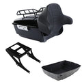 King Trunk Backrest Rack Two-Up Mount Fit For Harley Softail Fatboy 2008-17