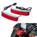 Chrome Saddlebag Tail Run Brake Turn Light LED Len For Harley Street Glide 14-17