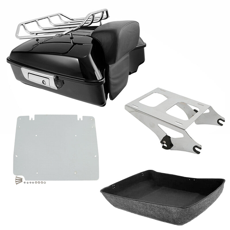 Chopped Trunk Mount Rack Base Plate Fit For Harley Touring Street Glide 2014-26