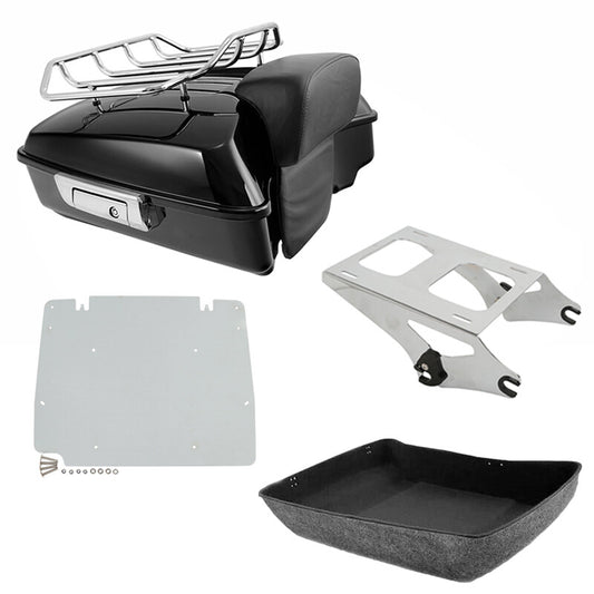 Chopped Trunk Mount Rack Base Plate Fit For Harley Touring Street Glide 2014-26