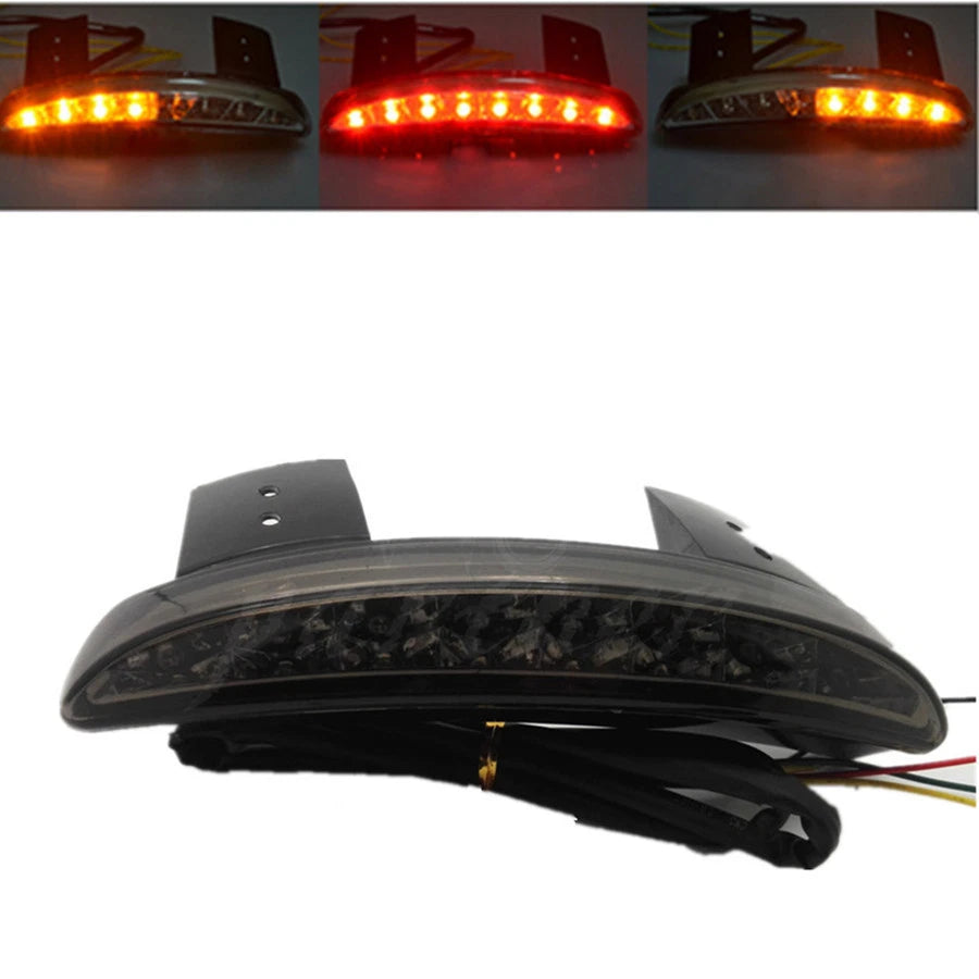 Chopped Fender Edge LED Tail Runing Brake Light With Turn Signal For Harley 883