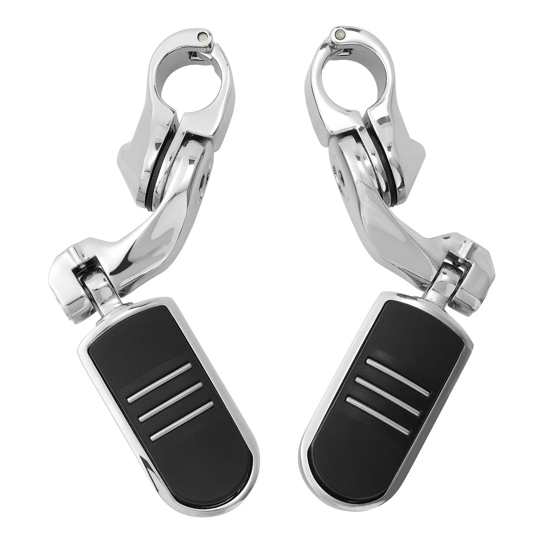1-1/4 inch Chrome Highway Bar Short Angled Foot Pegs Fit For Harley Street Glide