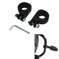 Black 1-1/4" Highway Engine Guard Bar Foot Pegs Mount Kit Fit For Harley Touring