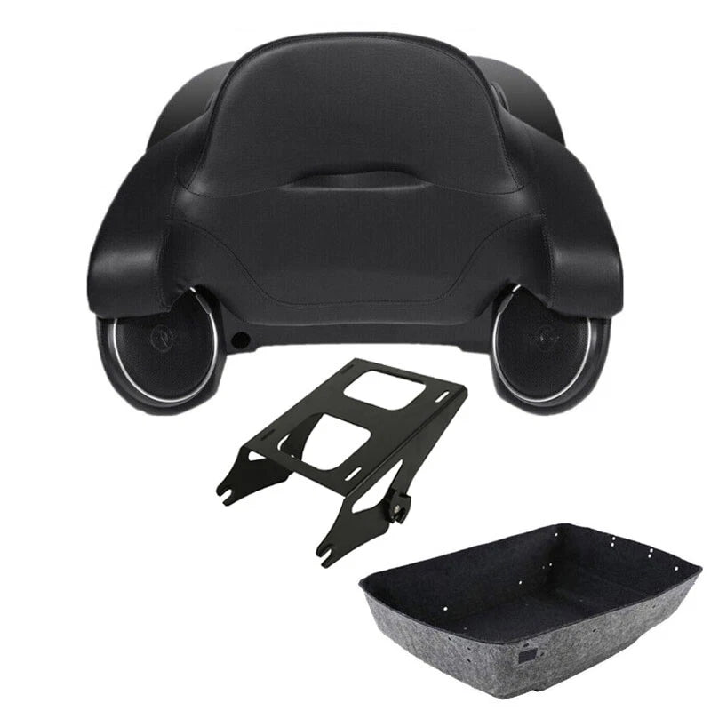 King Trunk Backrest Speakers & Mount Fit For Harley Road Street Glide 2014-2026