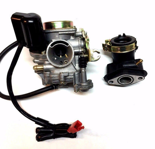 20MM Seaseng 50CC 50 Carburador Y Colector DE AdmisiÓN Bota Scooter Ciclomotor