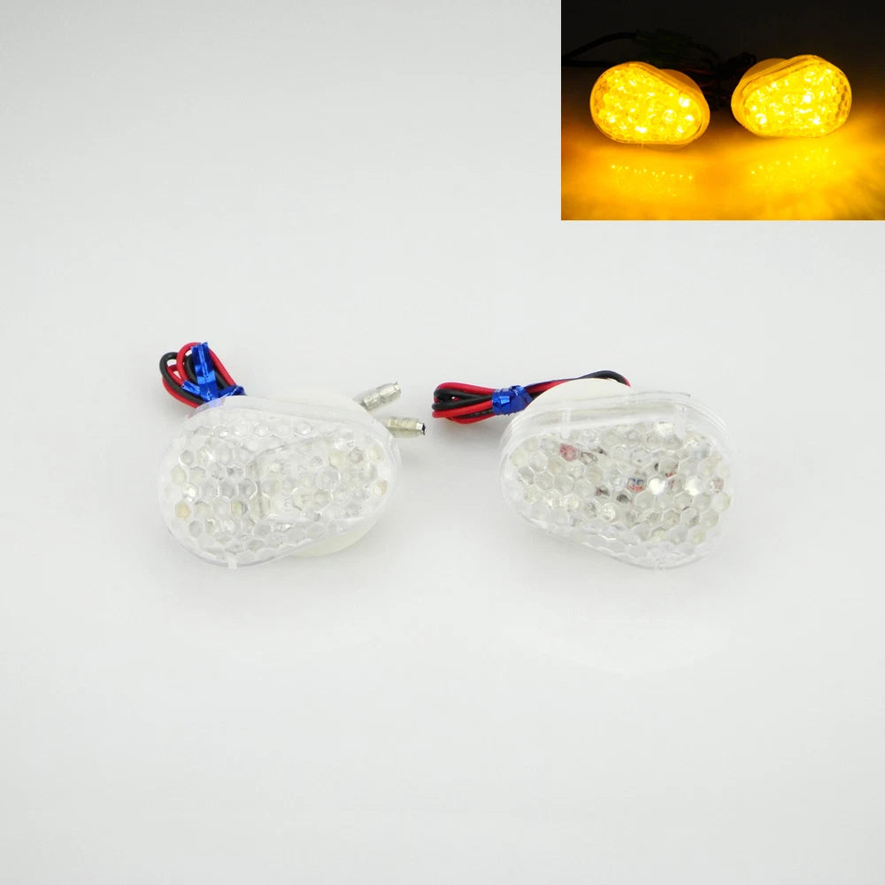 Motorcycle Turn Signals LED Lights for Kawasaki Ninja ZX-10R 2004-2013 Clear