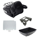 King Trunk Luggage Backrest Solo Mount Rack Plate Fit For Harley Touring '14-'26