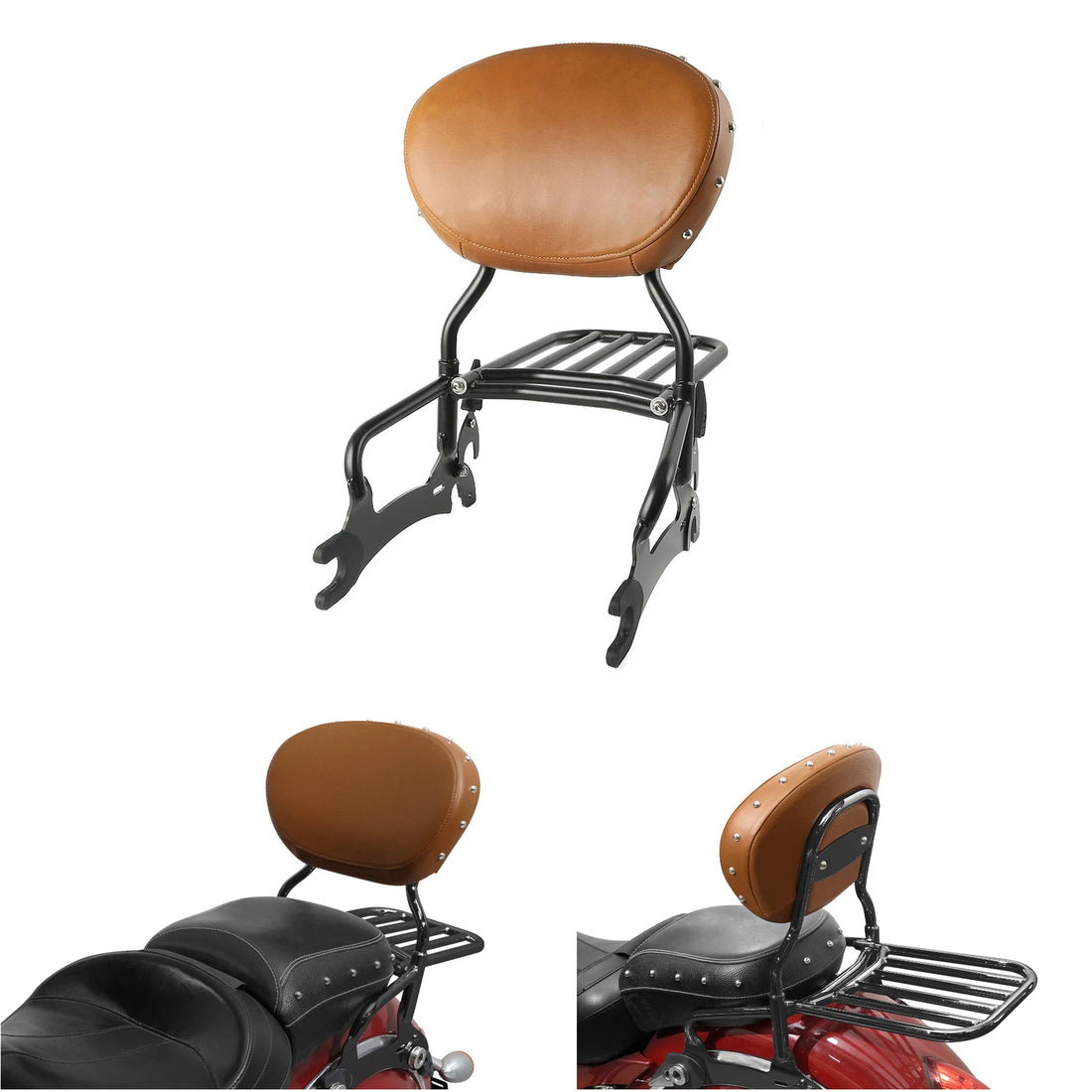 Fit For Indian 2016-2018 Chief Dark Horse 12" Backrest Sissy Bar Luggage Rack