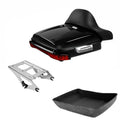 Chopped Trunk Backrest Tail Light Mount Rack Fit For Harley Road King 2014-2026