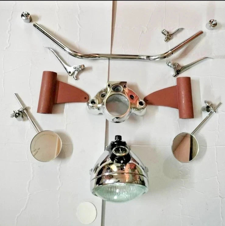 Headyoke Handle Bar Headlamp Holder Levers Mirror For Royal Enfield Old Model@