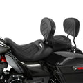 Low-Profile Driver & Passenger Seat With Backrest Fit For Harley Touring 09-23