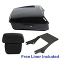 Chopped Trunk w/ Pad + Mount Rack Fit For Harley Touring Road Glide 1997-2008
