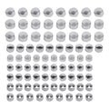 Chrome 83PCS Engine Full Bolt Cover Cap Kit Fit For Harley Touring Dyna Twin Cam