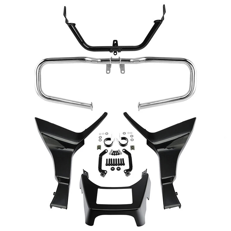 Chopped Engine Guard Fairings Bracket Spoiler Fit For Harley Road Glide 2017-24