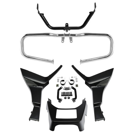 Chopped Engine Guard Fairings Bracket Spoiler Fit For Harley Road Glide 2017-24