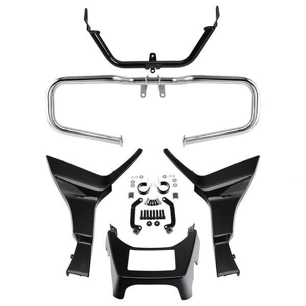 Chopped Engine Guard Fairings Bracket Spoiler Fit For Harley Road Glide 2017-24