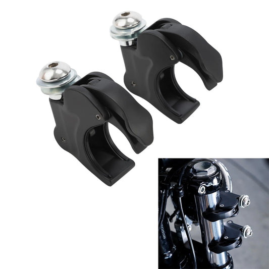 2X 39mm Windshield Fairing Fork Clamp Fit For Harley Dyna Sportster XL883 XL1200