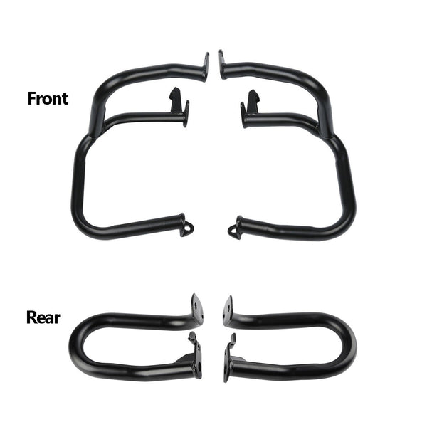 Front & Rear Black Engine Guard Crash Bar Fit For Honda Goldwing GL1800 01-2017