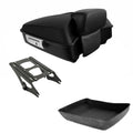 Matte Black Chopped Trunk Pad Two Up Mount Rack Fit For Harley Touring 2014-2026