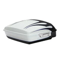 Chopped Trunk Fit For Harley Touring 14-Up White Amethyst Black Licorice Flames
