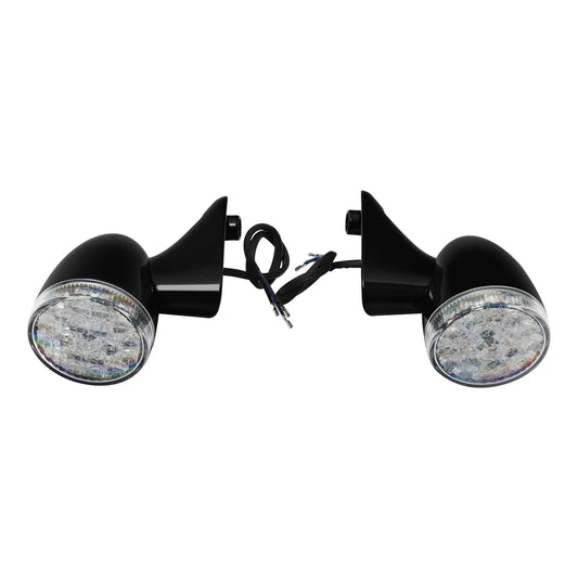 Black Front Turn Signal Light Fit For Harley Road Glide Fltrx Fltrxs Fltru 15-24