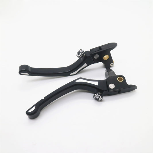 2x Black CNC Edge Cut Regulator Brake Clutch Lever For Harley Touring 2014-2016