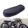 Black Flat Brat Saddle Serpentine Vintage Cafe Racer Seat For Honda CB350 CB400
