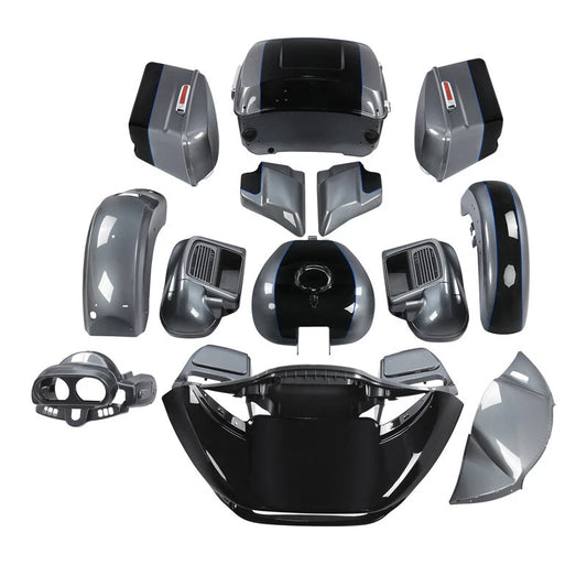 Fairings Body Kit Fit For Road Glide Limited Gauntlet Gray Metallic/Vivid Black