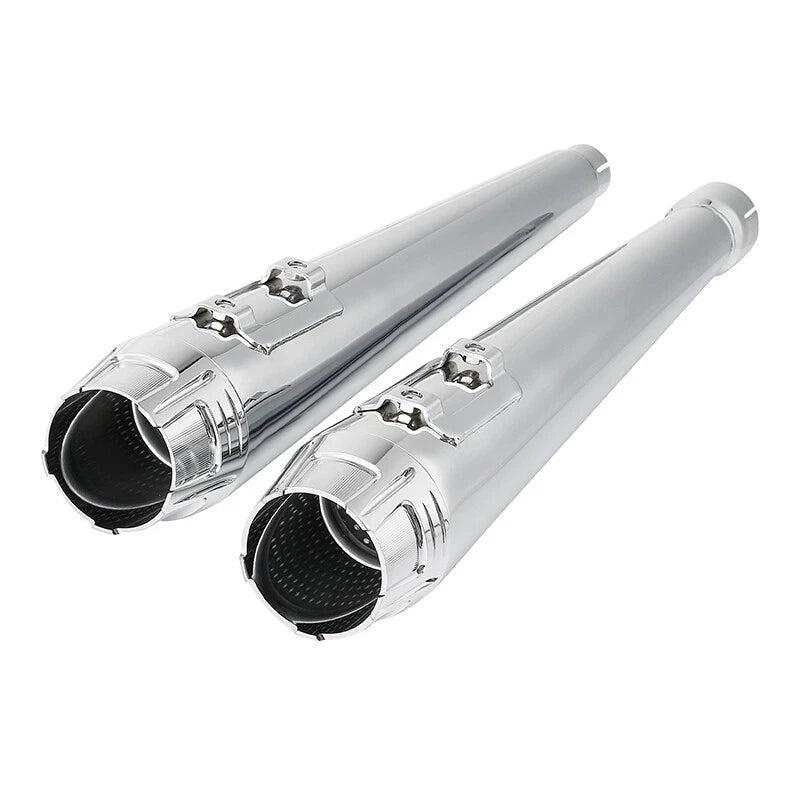4" Slip on Megaphone Mufflers Exhaust Fit For Harley Touring Electra Glide 17-25