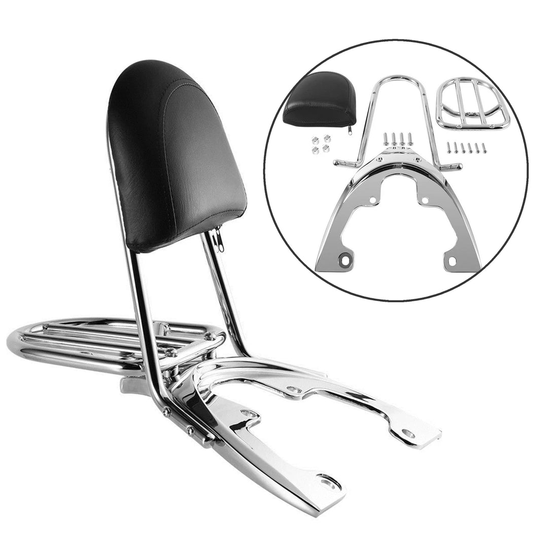 Sissy Bar Backrest Luggage Rack Baseplate Fit For Harley V Rod Vrscx 2007-2011