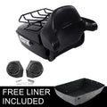 Black King Trunk Backrest Speakers Fit For Harley Touring CVO Road Glide 2014-26