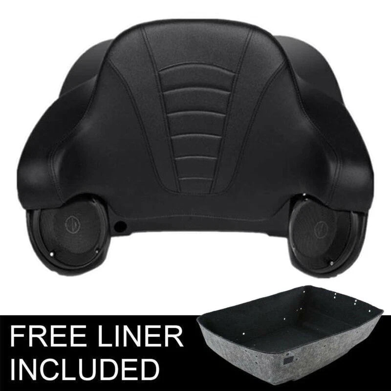 Matte Black King Trunk Luggage Backrest Speakers Fit For Harley Touring 2014-26