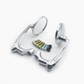 Chrome Retro L-bar Round Rearview Side Mirror For Honda GN125 Cafe Racer Custom