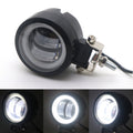 New Black Round LED White Angel Eye Halo Ring Passing Spot Fog Light For Honda