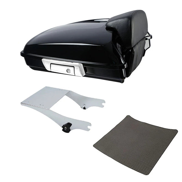 Razor Trunk Backrest Chrome Mount Rack Fit For Harley Touring 1997-2008
