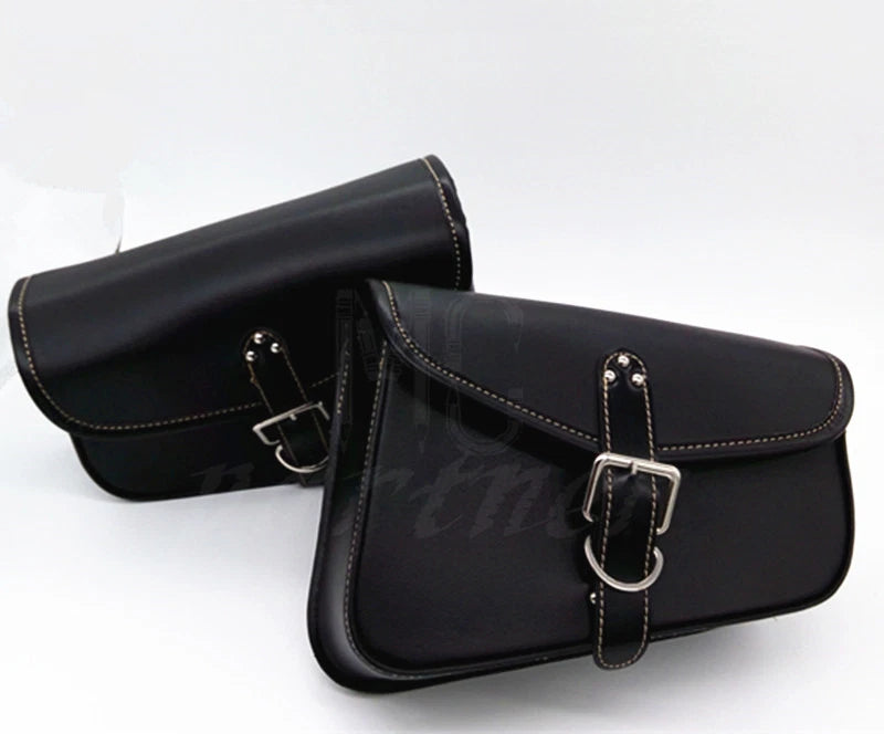 PU Leather Left Right Saddlebag Saddle Bag For Harley Sportster XL 883 XL 1200