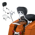 Sissy Bar Backrest Pad Luggage Rack Docking Kit Fit For Harley Touring 2009-2013