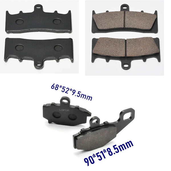 Full Set Front Rear Brake Pads For Kawasaki ZX6R Ninja 98-01 ZX9R ZX900R 96-01